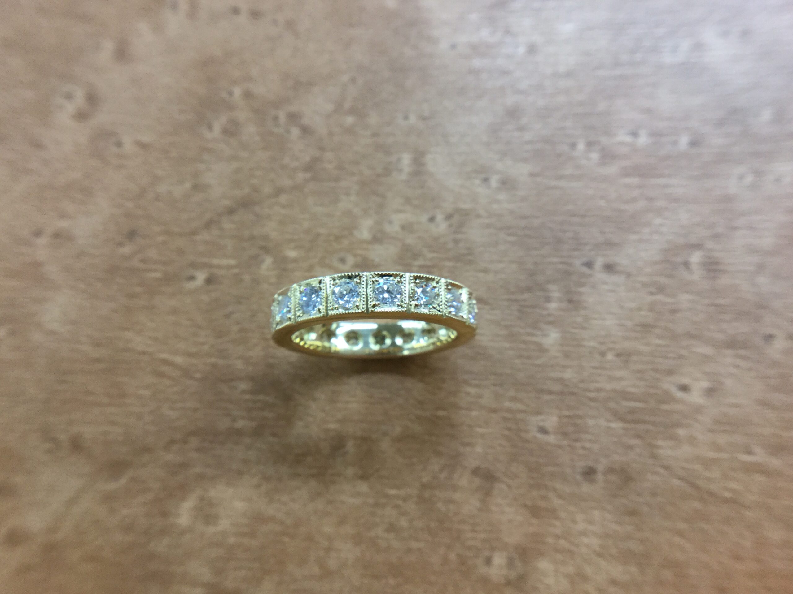 ダイヤモンド フルエタニティ リング K18WG 2.45ct 6.0g - リング(指輪)