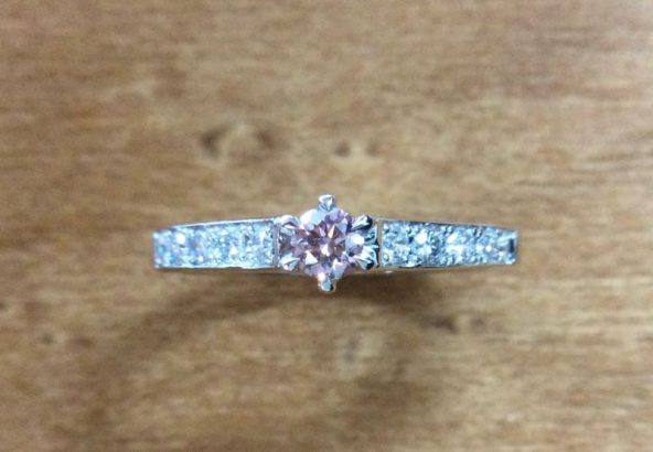 Custom Order Pink Diamond Ring 特注でピンクダイヤモンドリング