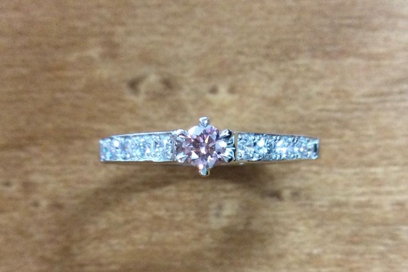 プラチナ ダイヤ リング 指輪 ピンク Pt diamond ring pink