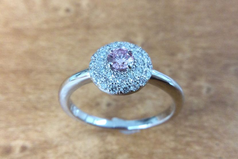 Custom Order Pink Diamond Ring20220325